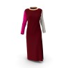 Vestido bicolor Burdeos