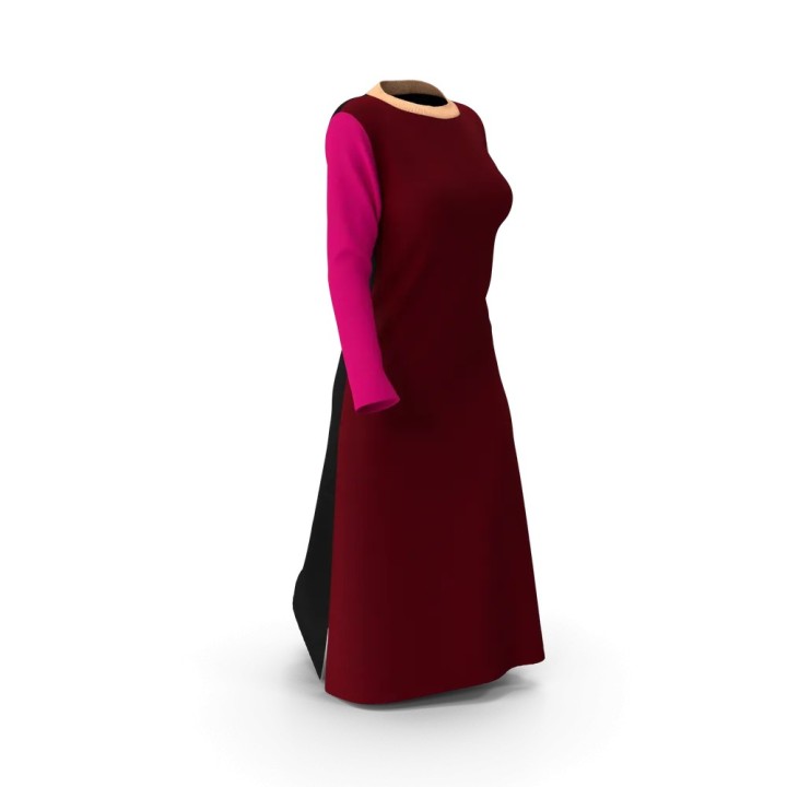 Red and black two-tone suit