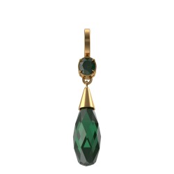 Green crystal earrings