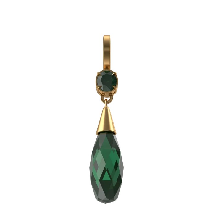 Pendientes cristal verde