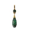 Green crystal earrings