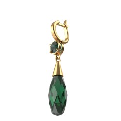 Green crystal earrings