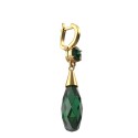 Green crystal earrings