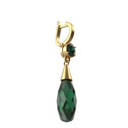 Pendientes cristal verde