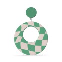Emerald oval earrings