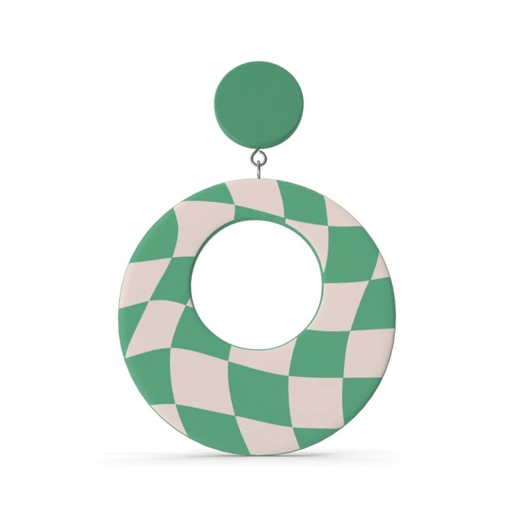 Emerald oval earrings