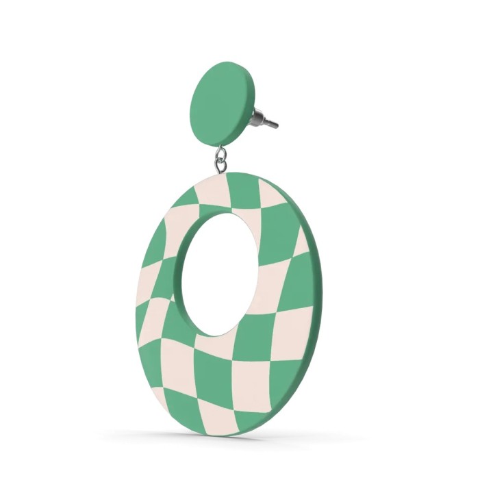 Emerald oval earrings