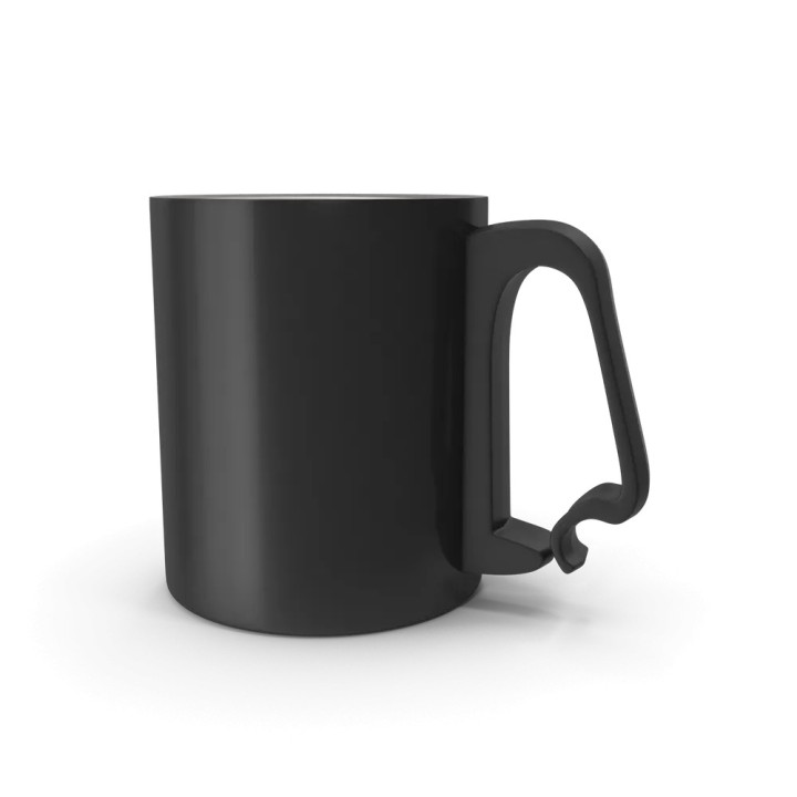 Taza de aluminio negra