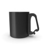 Black aluminium mug