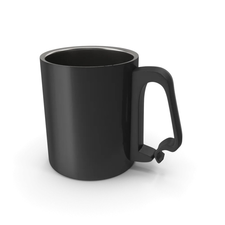 Taza de aluminio negra